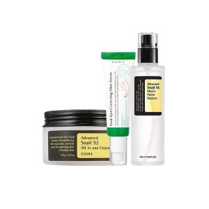 Glass Skin Magical Combo: Cosrx Snail 96 Essence & 92 Cream 100ml, Axis-Y Glow Serum 50ml